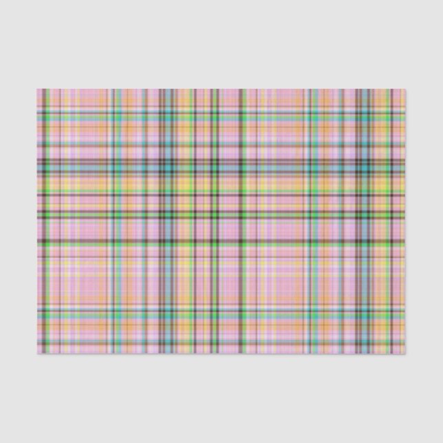 Mousseline Pastels au chocolat Plaid 21-TISSUE PAPIER WRAP (Recto)