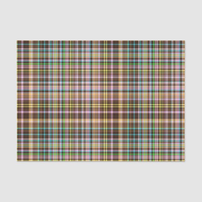 Mousseline Pastels au chocolat Plaid 27-TISSUE PAPIER WRAP (Recto)