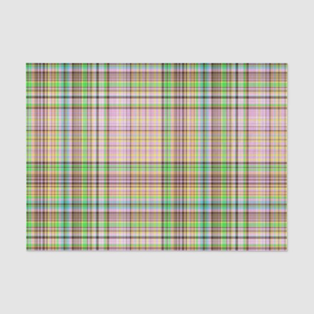 Mousseline Pastels au chocolat Plaid 28-TISSUE PAPIER WRAP (Recto)
