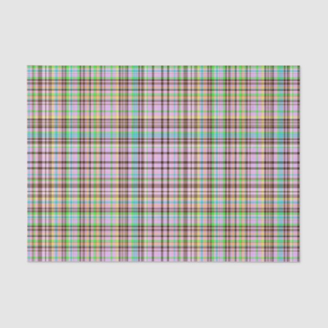 Mousseline Pastels au chocolat Plaid 30-TISSUE PAPIER WRAP (Recto)