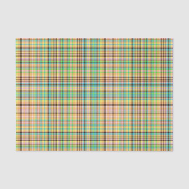 Mousseline Pastels au chocolat Plaid 31-TISSUE PAPIER WRAP (Recto)