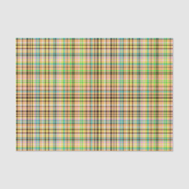 Mousseline Pastels au chocolat Plaid 32-TISSUE PAPIER WRAP (Recto)