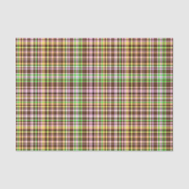 Mousseline Pastels au chocolat Plaid 9 TISSUE PAPIER WRAP (Recto)