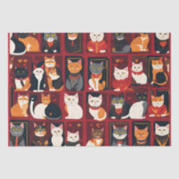 patchwork chats papier tissu art IA