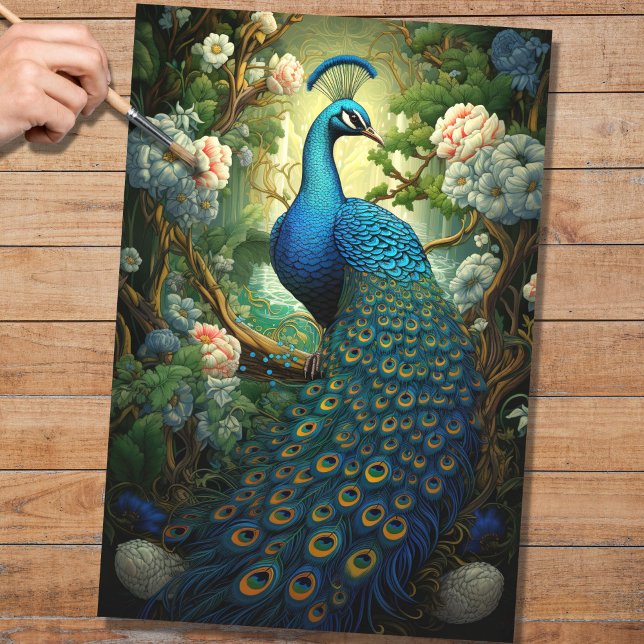 Mousseline Peacock dans la tapisserie 1 Papier de découpage (Créateur téléchargé)