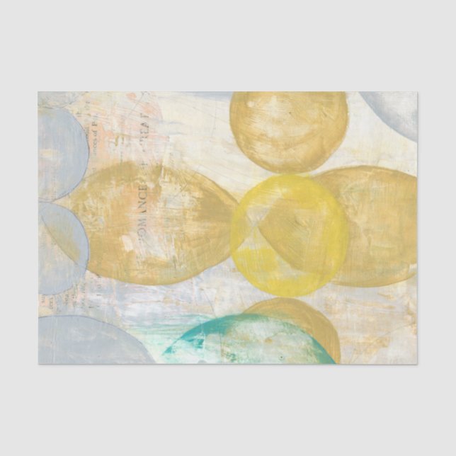 Mousseline Peinture Abstraite moderne sur papier journal (Recto)