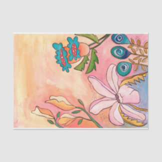 Mousseline Peinture moderne Fleur Art Découpage Papier de tis