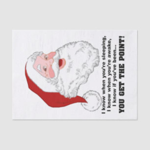 Mousseline Père Noël connaît le papier tissu