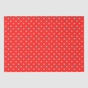 Mousseline Petite coeur sur papier de tissus rouge brillant