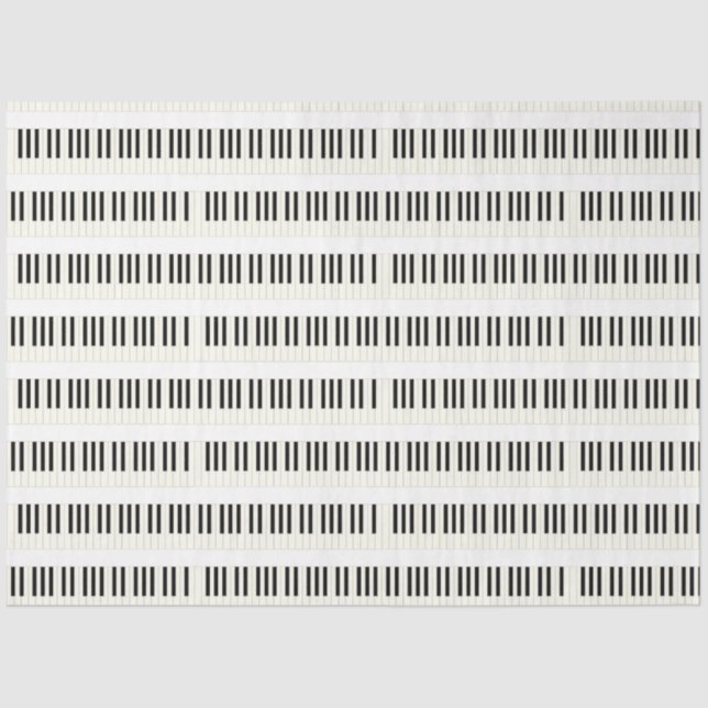 Mousseline Piano Clavier Graphique Découpage Tissu Papier (Recto)