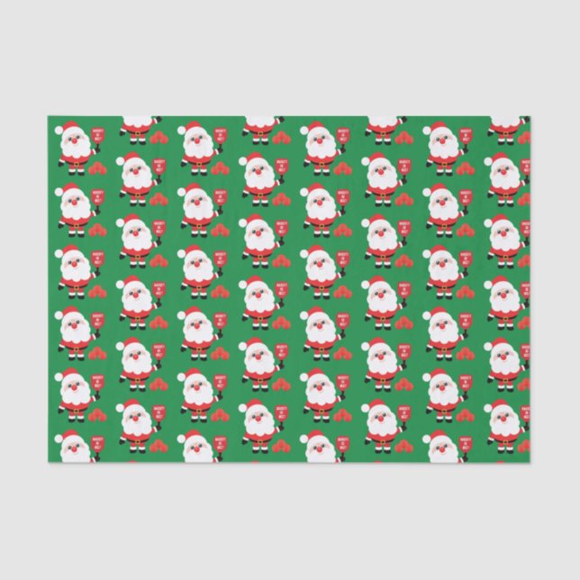 Mousseline Pickleball 🎅 papier    SantaTissue (Recto)
