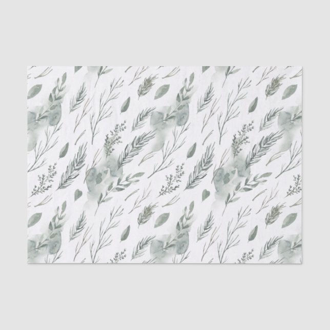 Mousseline Pin d'hiver | Papier Tissus de vacances (Recto)