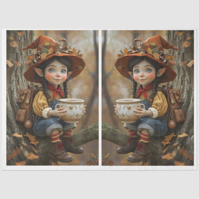 Mousseline Pixie Orange Casquette Miroir papier (Recto)