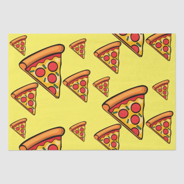 Mousseline Pizza Friday Design - Papier Tissu (Recto)