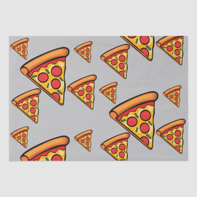 Mousseline Pizza Friday Design - Papier Tissu (Recto)