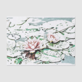 Mousseline Plan de l'étang à papier découpage Water Lily