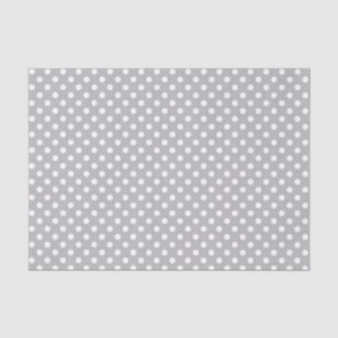 Mousseline Point Polka blanc sur le papier gris