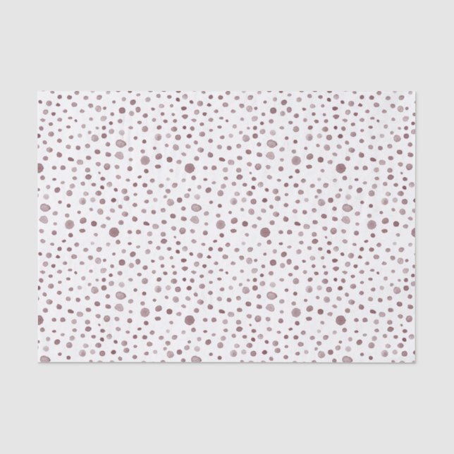 Mousseline Points Aquarelle Confetti Vin Papier Tissu (Recto)