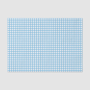 Mousseline Points blancs sur papier de tissus bleu clair