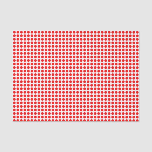 Mousseline Points rouges sur papier de tissus blancs (Recto)