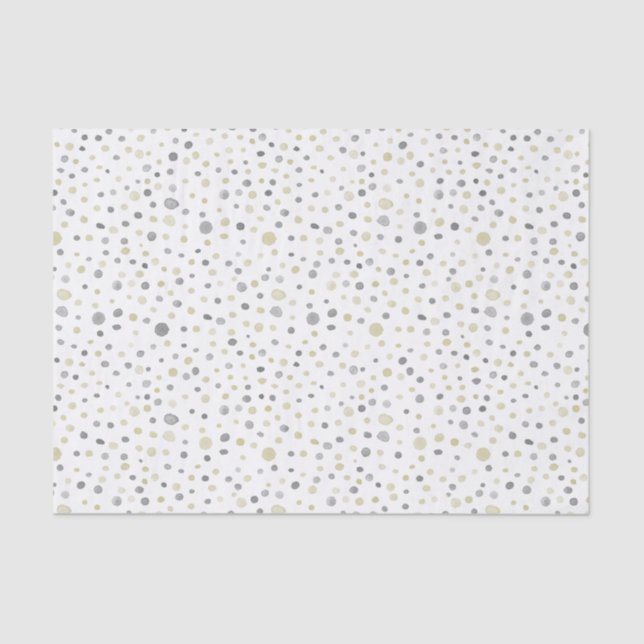 Mousseline Pois d'aquarelle Lottie Confetti Papier de tissus (Recto)