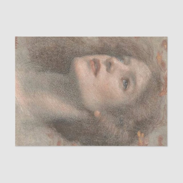 Mousseline Portrait d'automne de la femme papier de tissus (Recto)