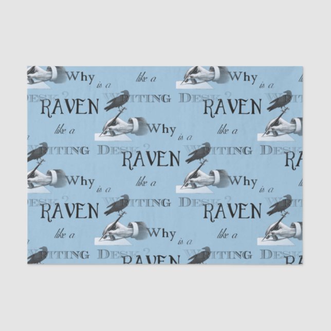 Mousseline Pourquoi Raven est-il comme un bureau ? Papier de (Recto)