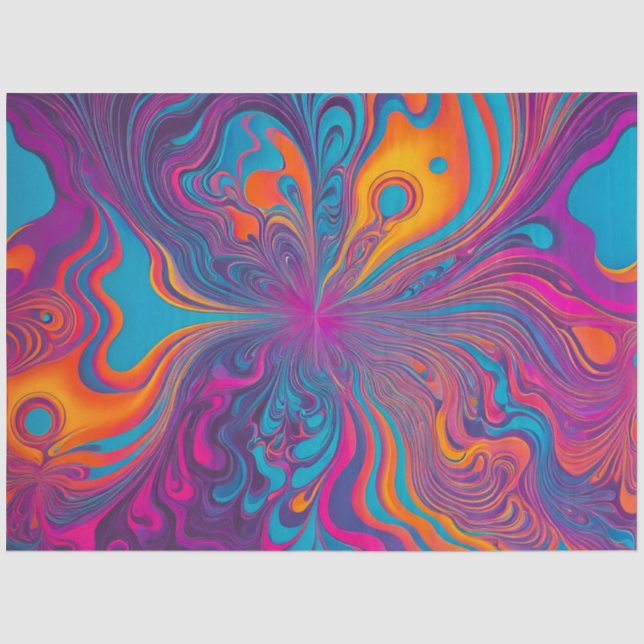 Mousseline Psychedelia couleur Airbrush Art papier (Recto)