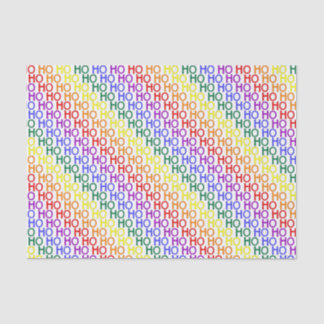 Mousseline Rainbow Ho Ho Ho Motif Tissu Papier