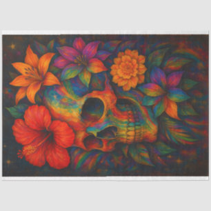 Mousseline Rainbow LGBTQ Fierté Skull Découpage Papier