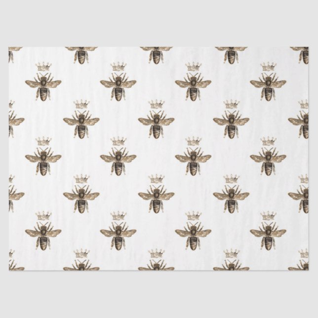 Mousseline Red Rose Bee Series Design 6 papier tissu (Recto)