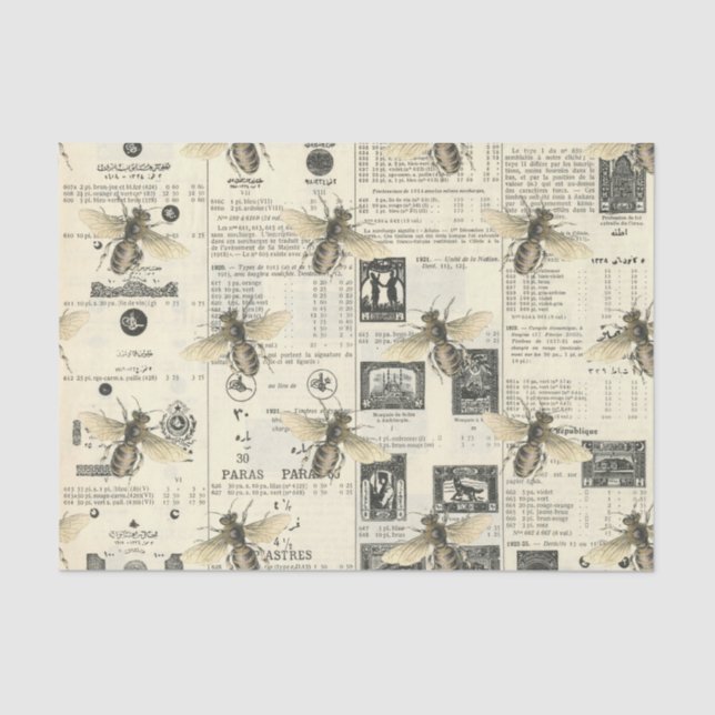 Mousseline Regal Queen Bee sur papier français Vintage (Recto)