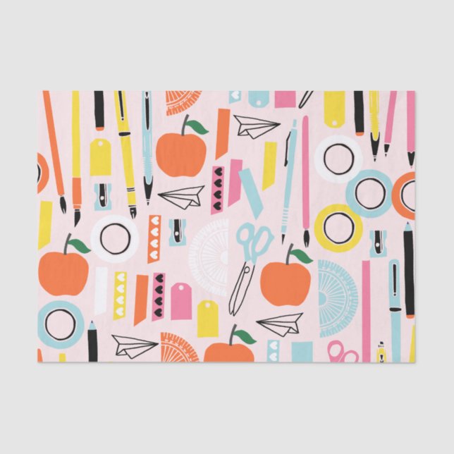 Mousseline Retour au papier de tissu scolaire (Recto)