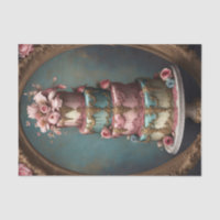Rococo Cake 4 Tier Papier Découpage Parisien