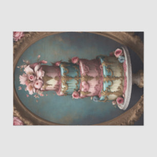 Mousseline Rococo Cake 4 Tier Papier Découpage Parisien