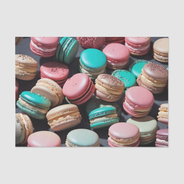 Mousseline Rococo French Macarons Découpage Papier 1 (Recto)