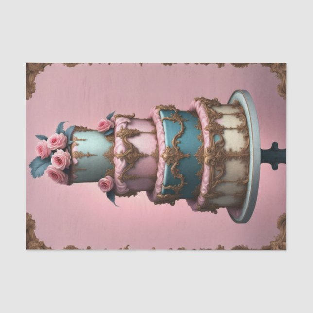 Mousseline Rococo Tirée Parisian Cake 4 Découpage Papier (Recto)