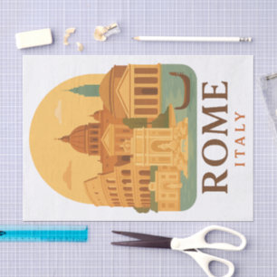 Mousseline Rome Antique Italie Papier Tissu – Colisée Rétro