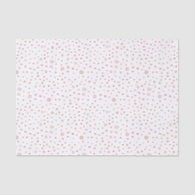 Mousseline Rose Confetti Aquarelle Points Papier Tissu (Recto)