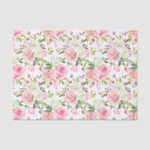 Mousseline Roses roses roses Florales Découpage Papier de tis