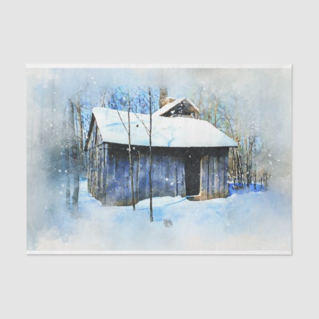 Mousseline Russe Vieux Camp Cabine Découpage Tissu papier (Recto)