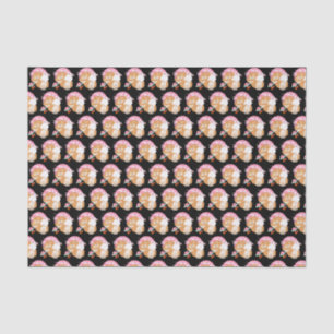 Mousseline SAKURA - Chow - papier TISSU noir