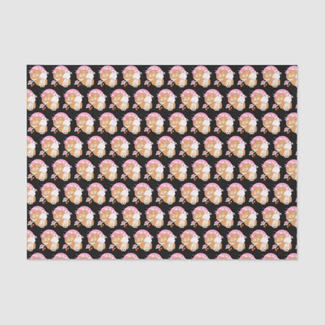 Mousseline SAKURA - Chow - papier TISSU noir (Recto)