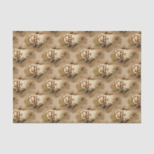 Mousseline Santa Claus du Vieux-Monde - Papier Tissu