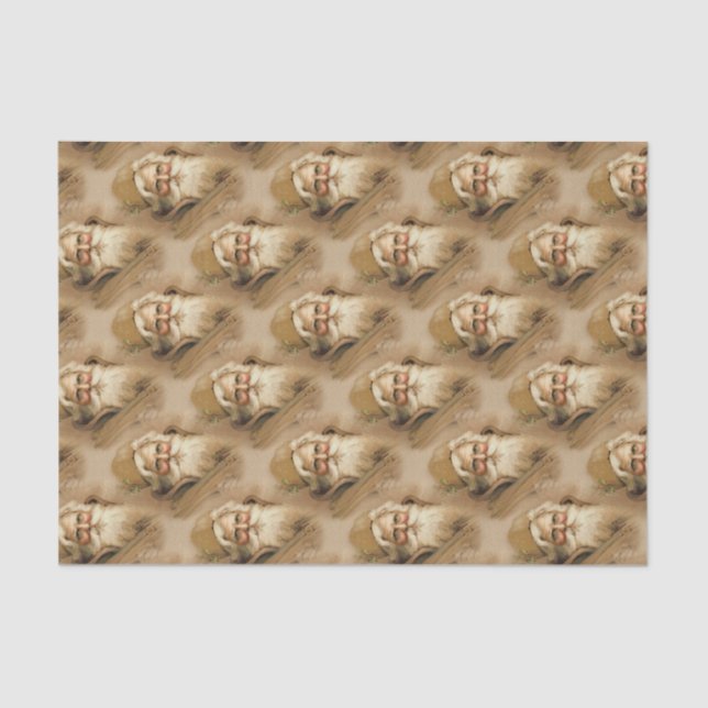 Mousseline Santa Claus du Vieux-Monde - Papier Tissu (Recto)