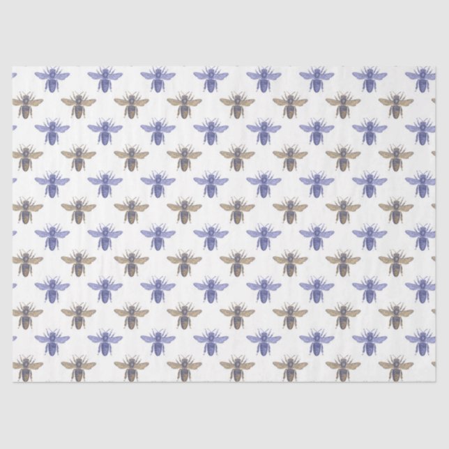 Mousseline Serenity Bee Series Design 1 papier tissu (Recto)