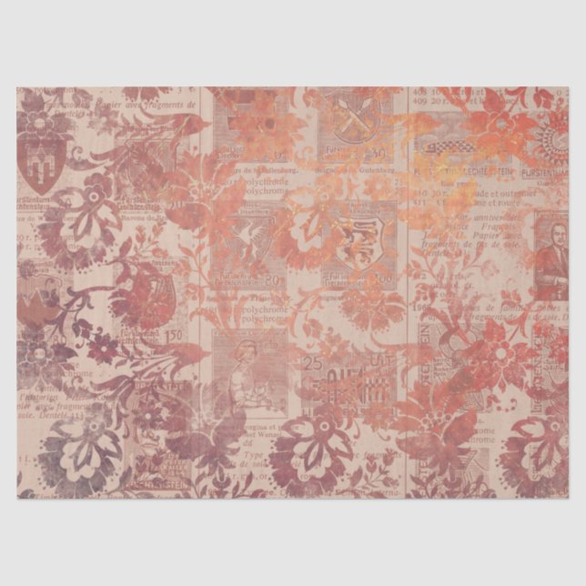 Mousseline Série de papier automne éphémère Design 25 (Recto)