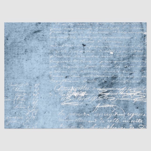 Mousseline Série de papier bleu éphémère Design 10 (Recto)