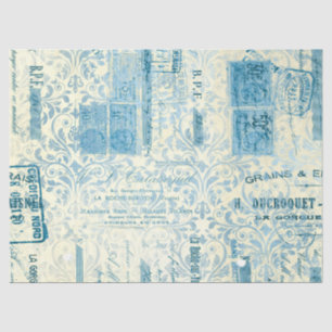 Mousseline Série de papier bleu éphémère design 14