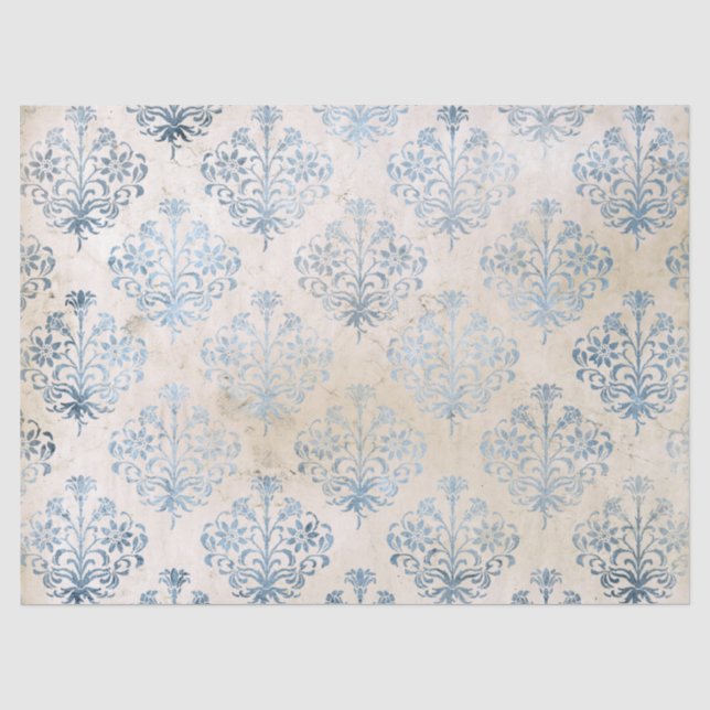 Mousseline Série de papier bleu éphémère Design 2 (Recto)